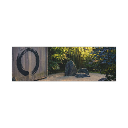 Rock Garden Enso Canvas Art | Tranquil Zen Art