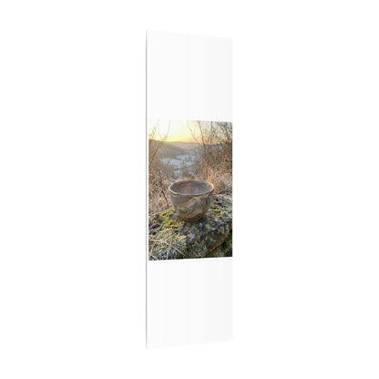Golden Hour Ceramic Bowl Canvas Art - Japandi Shibui
