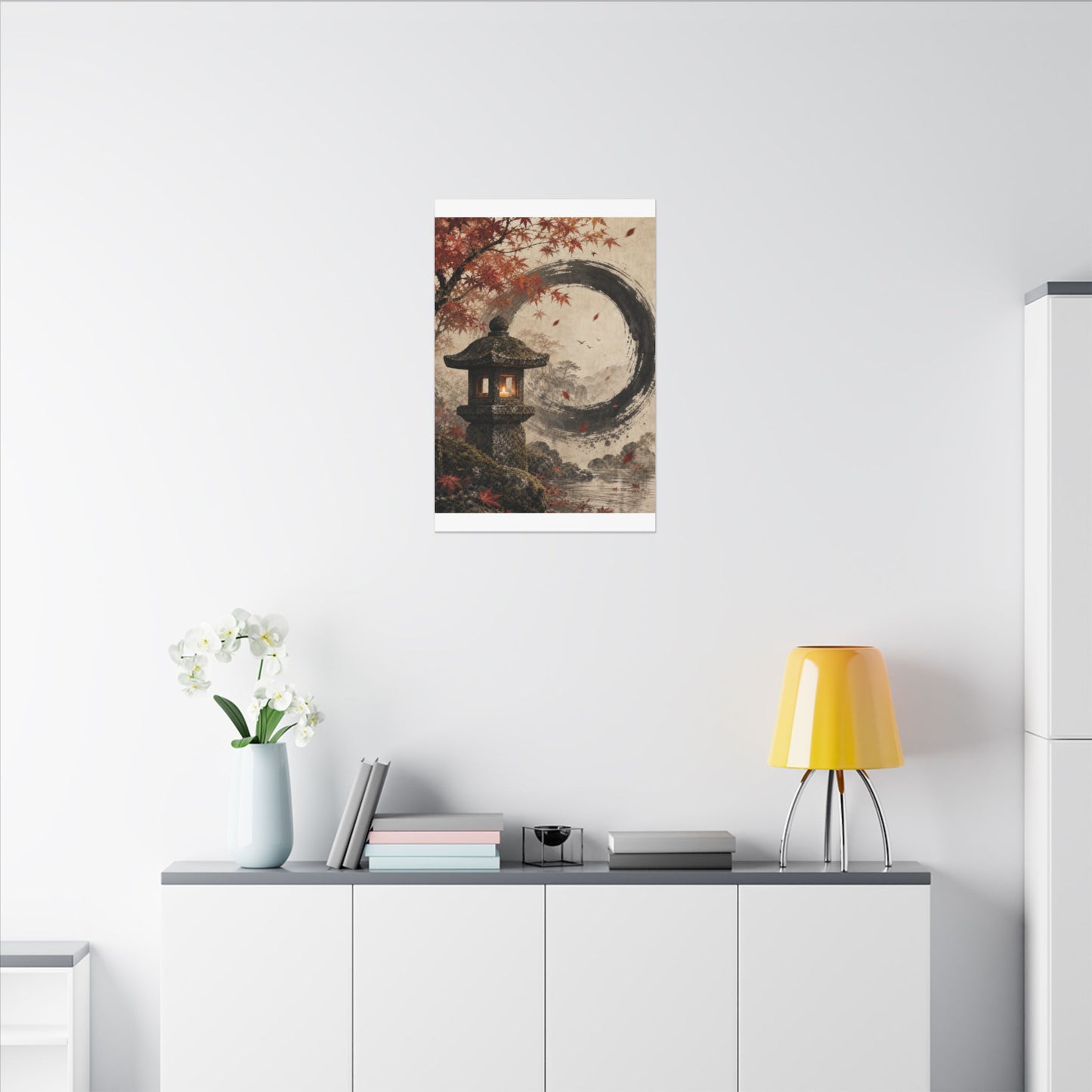 Ma Stone Lantern Canvas Art - Zen Enso