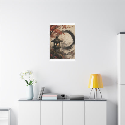 Ma Stone Lantern Canvas Art - Zen Enso
