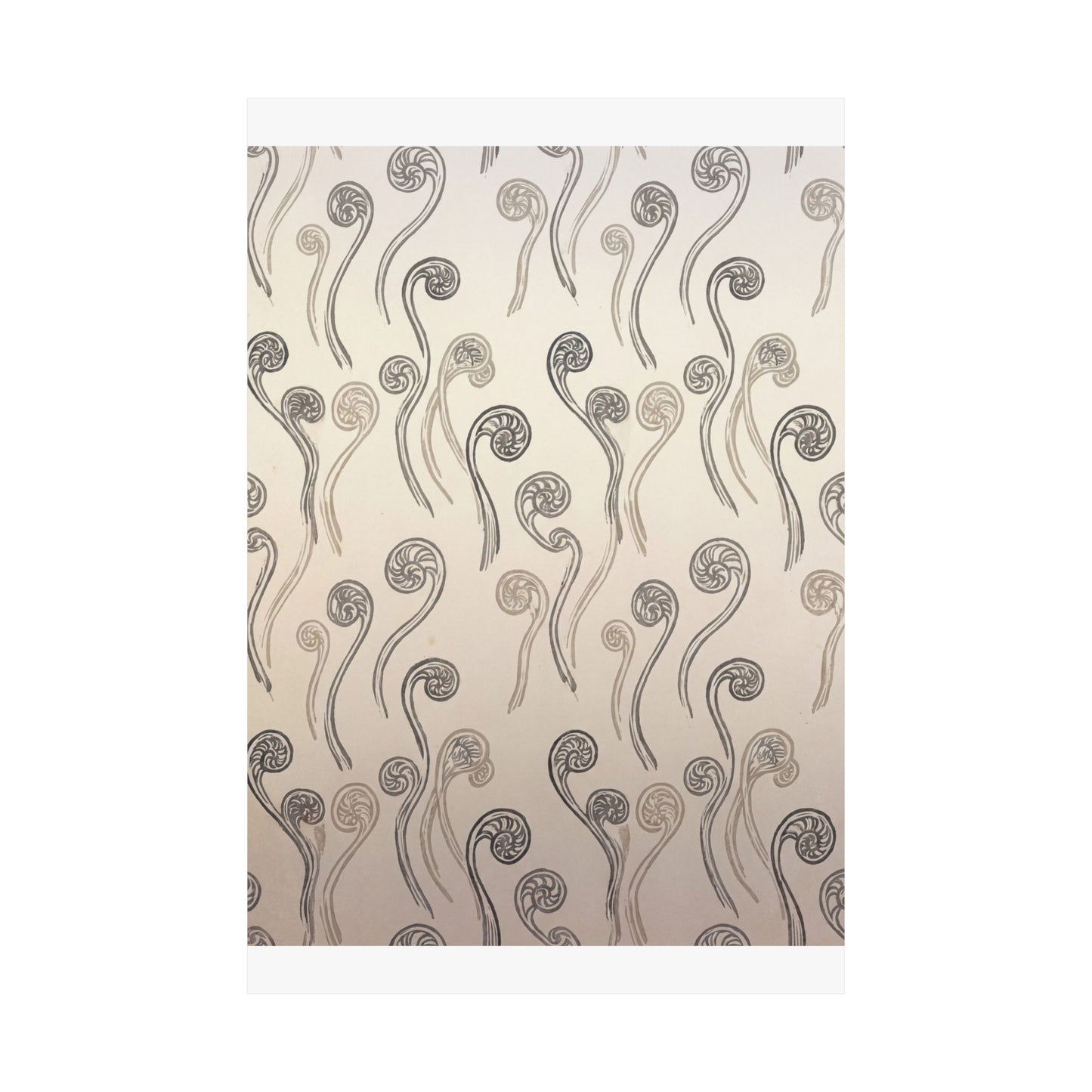 Fern Unfurling Wall Art Print | Summer Japandi Japanese Pattern Art