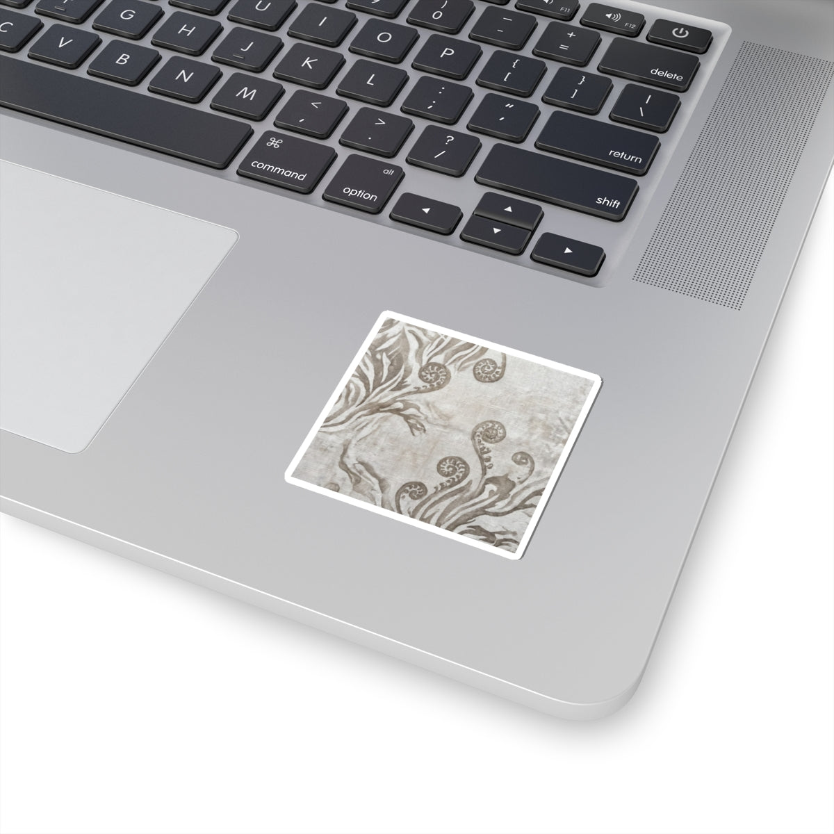 Fern Unfurling Summer Sticker | Japandi Neutral Design