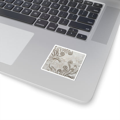 Fern Unfurling Summer Sticker | Japandi Neutral Design