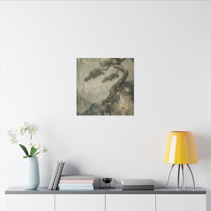 Fukinsei Pine Tree Canvas Art - Japandi Texture