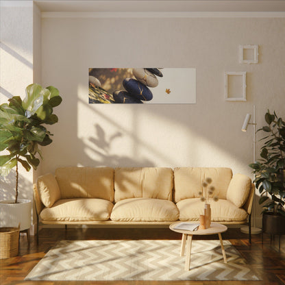 Ma River Stones Canvas Art - Kintsugi Gold Vein