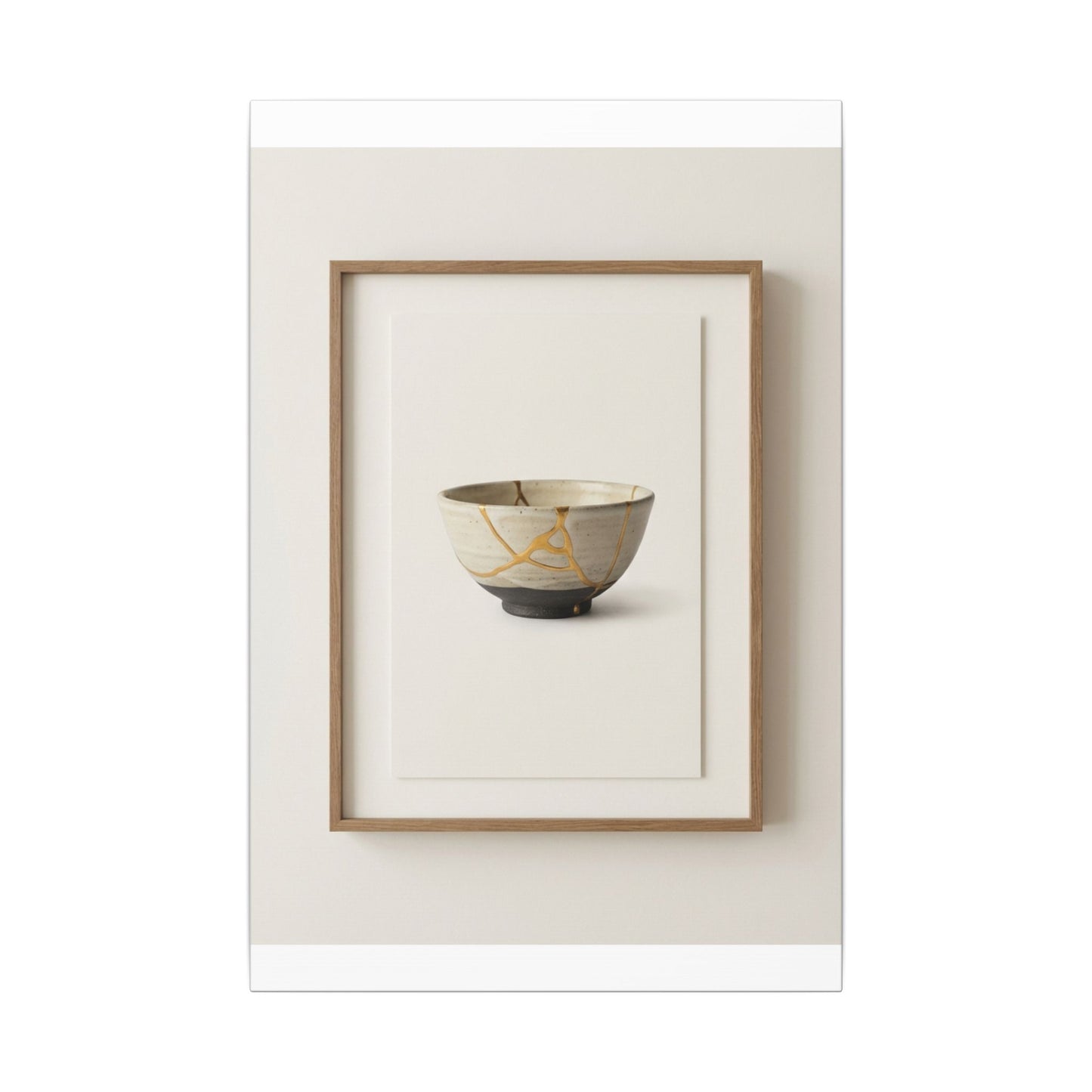 Kintsugi Charcoal Canvas Art