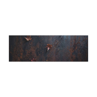 Moonlight Rust Patina Canvas Art - Dark Japandi Mono No Aware