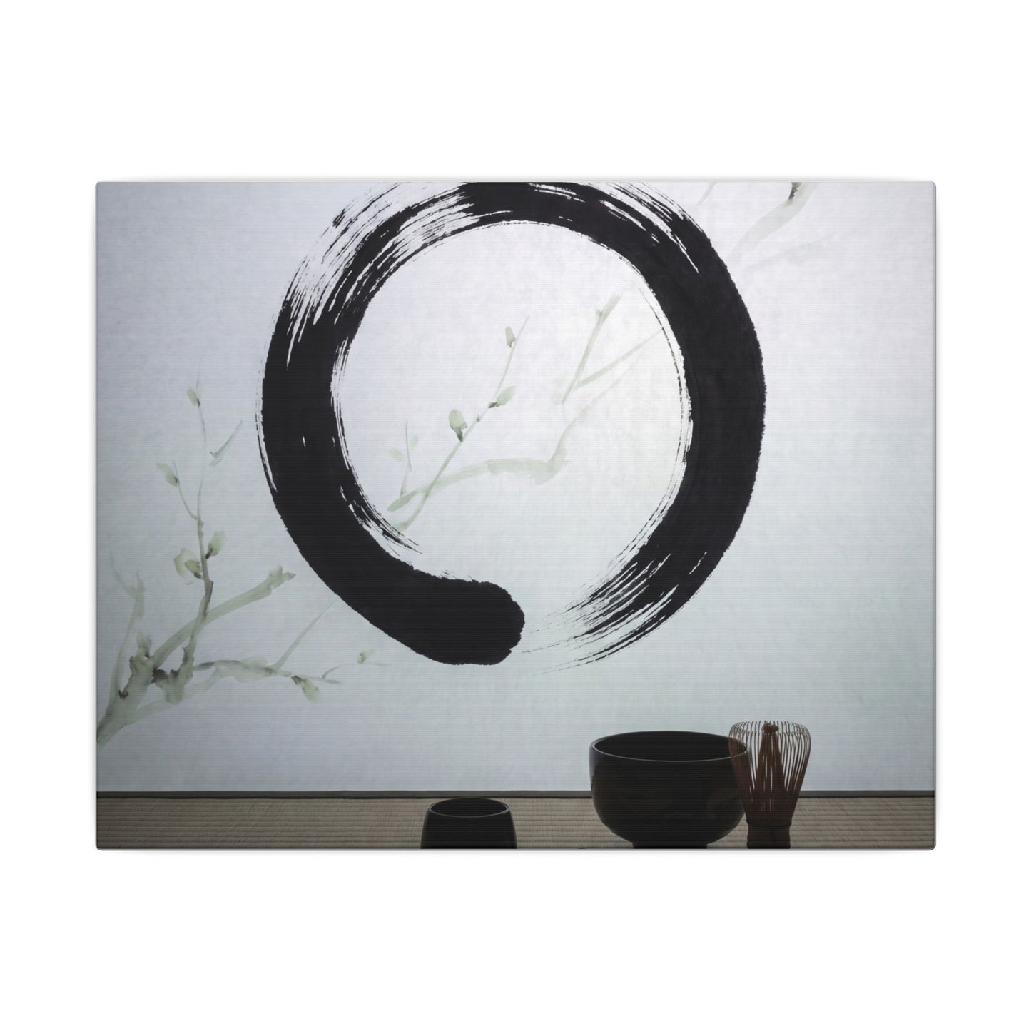 Tea Ceremony Enso Canvas Art | Peaceful Zen Art