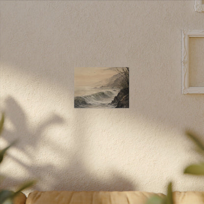 Ocean Wave Spring Canvas Art | Japandi Elegant Design
