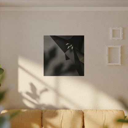 Paper Fold Moody Minimal Canvas Art | Luxurious Dark Japandi Art