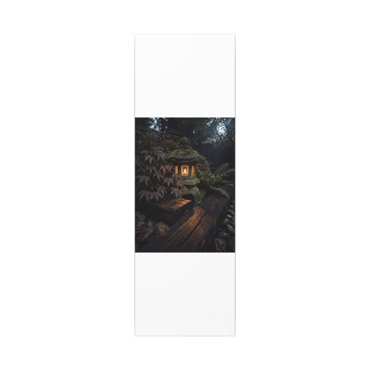 Moody Moonlit Garden Canvas Art - Shadow Zen Dark Japandi