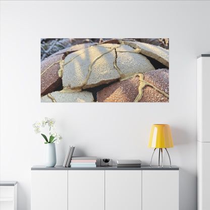 Broken Pottery Crackle Gold Canvas Art | Healing Kintsugi Art