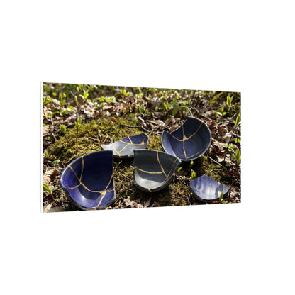 Philosophical Broken Pottery Canvas Art - Broken Beauty Kintsugi