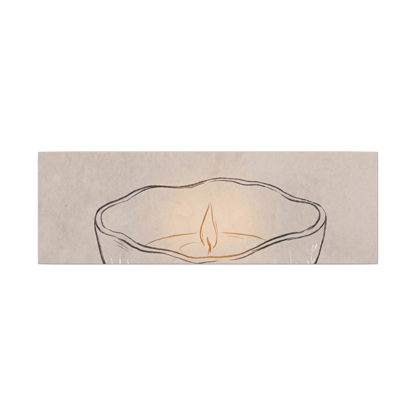 Ceramic Bowl Minimal Line Canvas Art | Neutral Japandi Art
