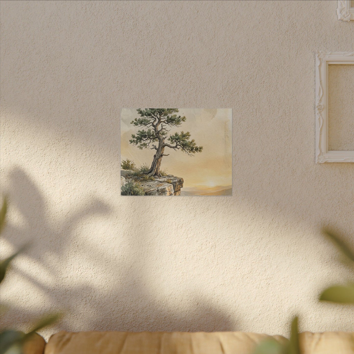Pine Tree Canvas Art | Summer Japandi Texture Art