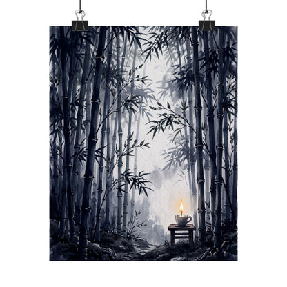 Bamboo Grove Spring Wall Art Print | Zen Peaceful Design Art Print