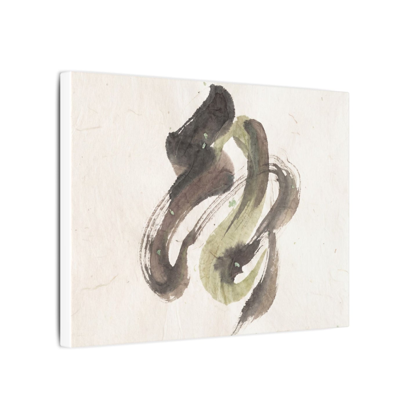 Ink Brushstroke Canvas Art | Spring Japandi Japanese Pattern Art