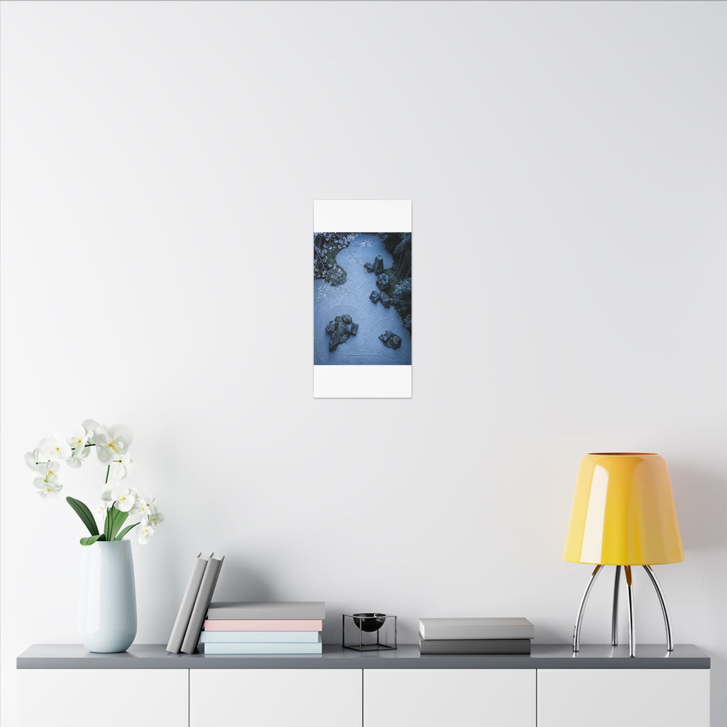 Earthy Silk Drape Canvas Art - Minimal Line Japandi