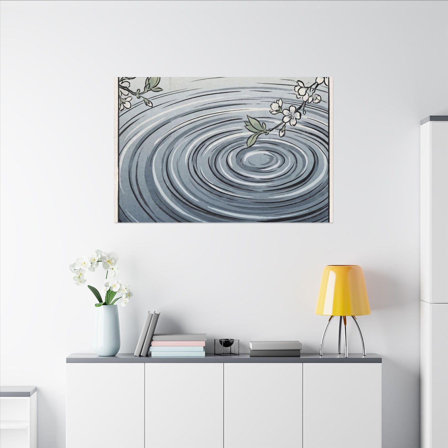 Calm Water Ripple Canvas Art - Ukiyo E Inspired Zen