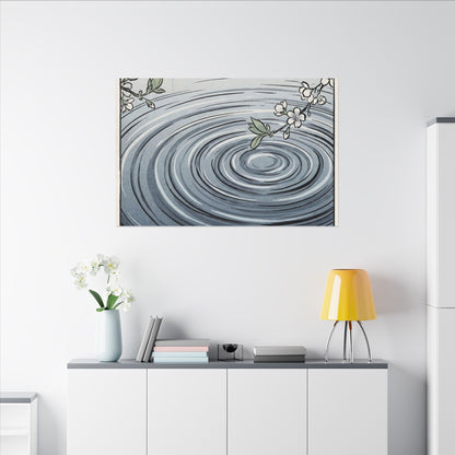 Calm Water Ripple Canvas Art - Ukiyo E Inspired Zen