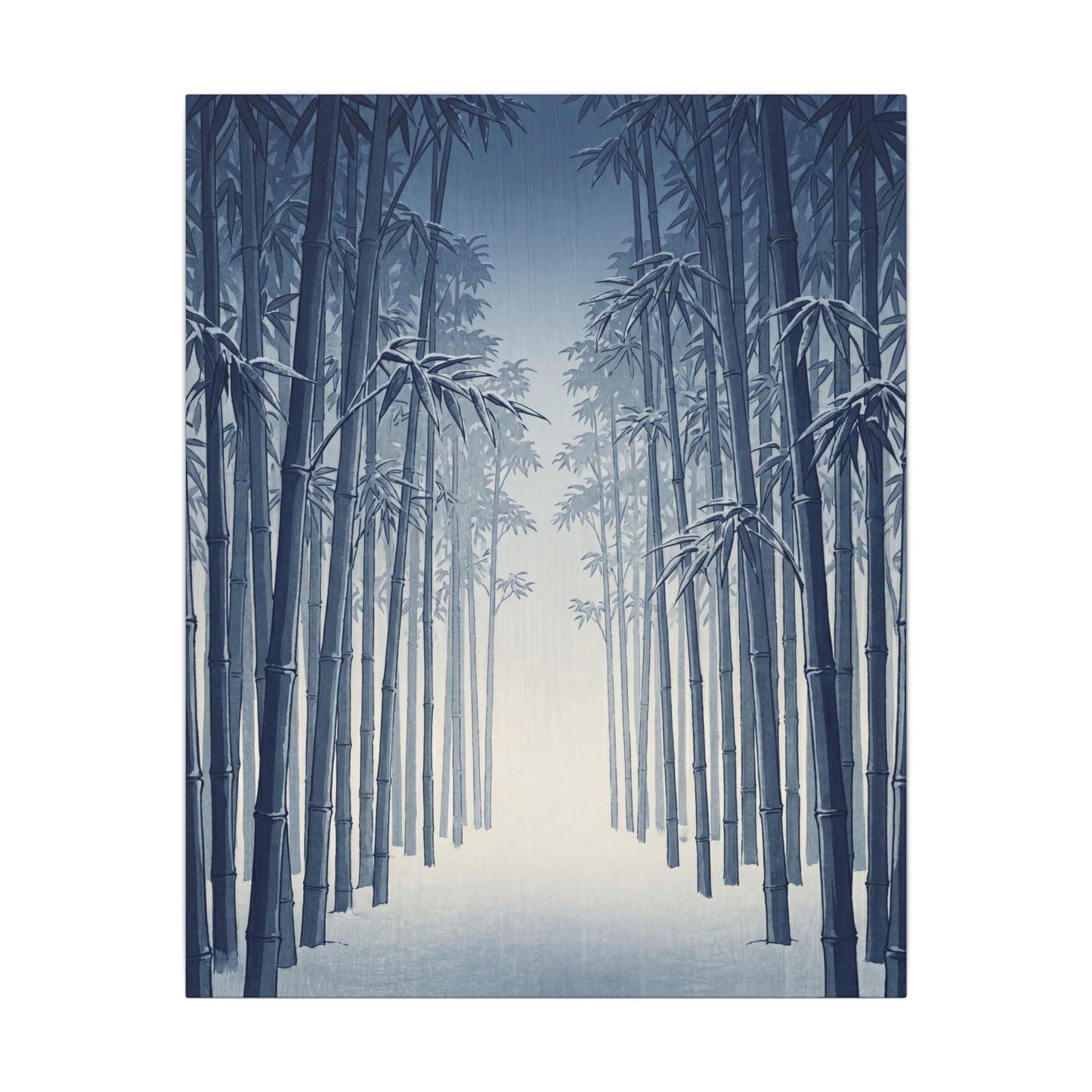 Bamboo Grove Canvas Art | Winter Zen Ukiyo E Inspired Art