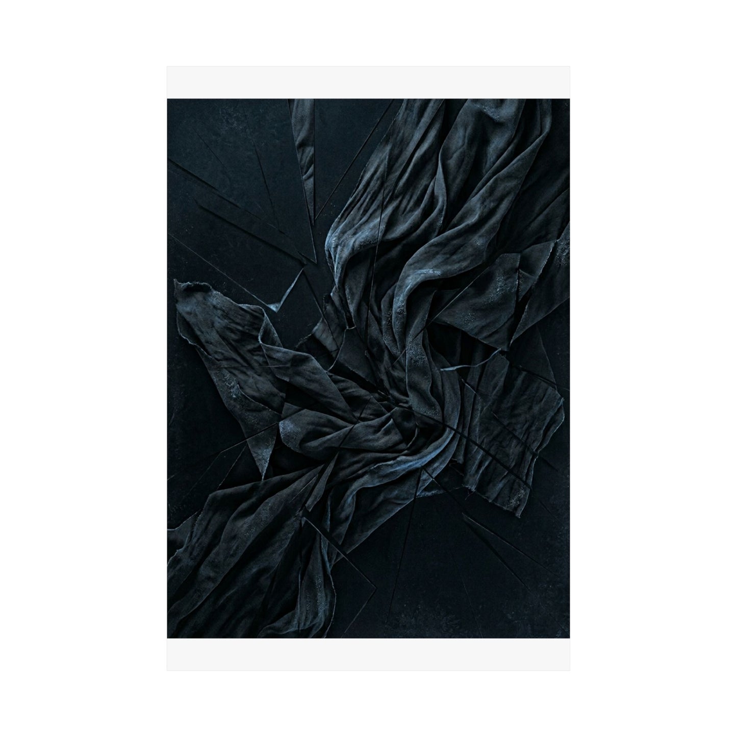 Silk Drape Wall Art Print | Winter Dark Japandi Moody Minimal Art