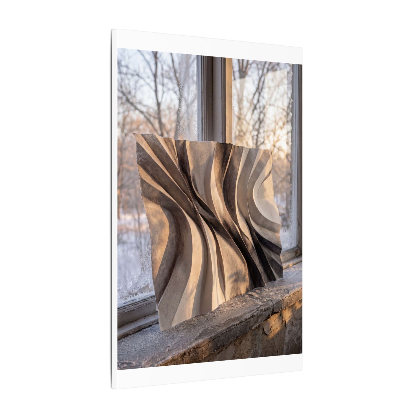 Mono No Aware Paper Fold Canvas Art - Japandi Minimal Line