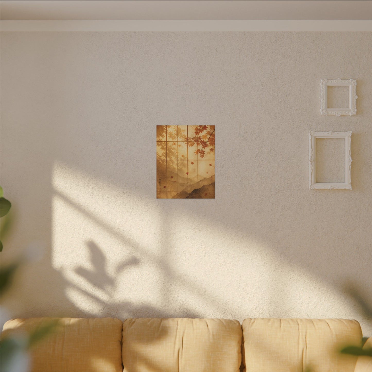 Shoji Screen Texture Canvas Art | Earthy Japandi Art