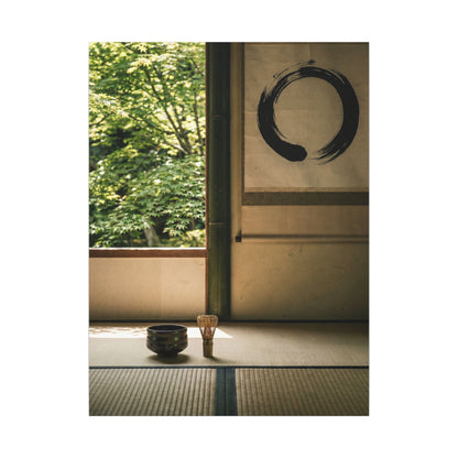 Tea Ceremony Enso Canvas Art | Serene Zen Art