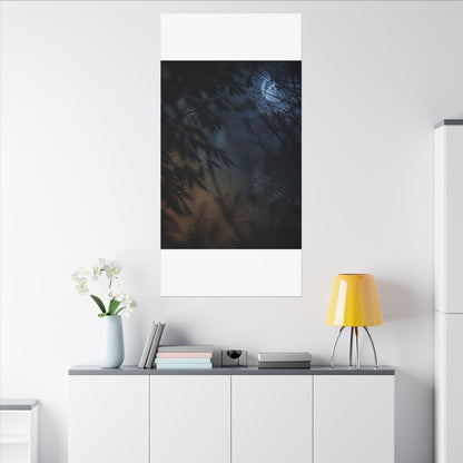 Kanso Shadow Play Canvas Art - Dark Japandi Shadow Zen