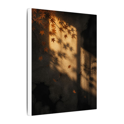 Shadow Play Canvas Art | Autumn Dark Japandi Charcoal Ink Art