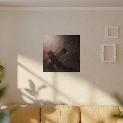 Moody Ink Brushstroke Canvas Art - Moody Minimal Dark Japandi