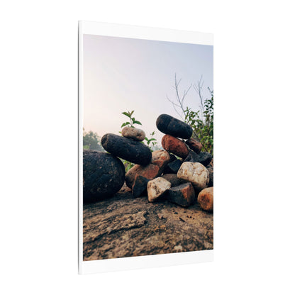 River Stones Canvas Art | Spring Kintsugi Broken Beauty Art