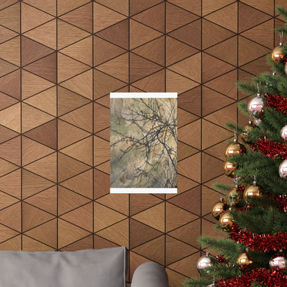Shadow Play Winter Wall Art Print | Japandi Earthy Design