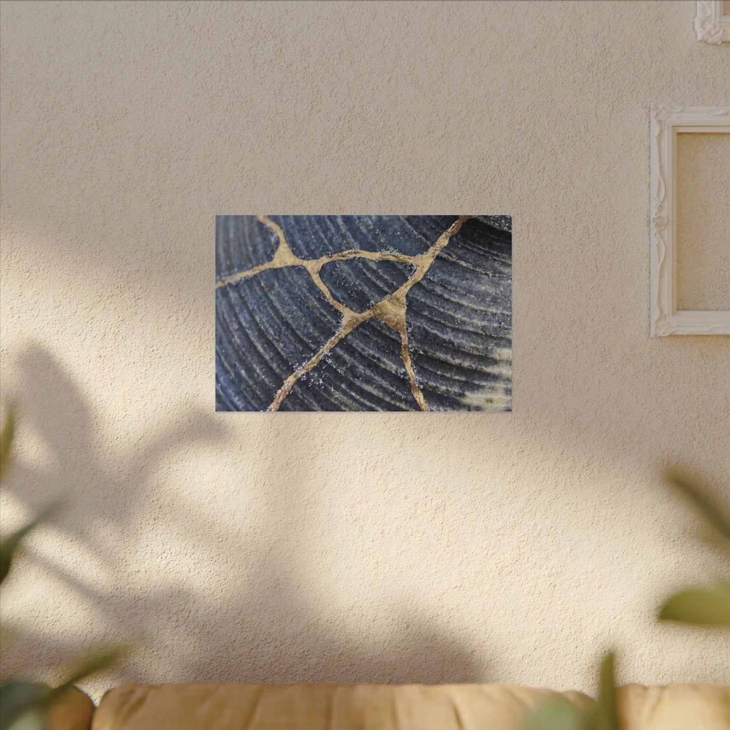 Shibui Water Ripple Canvas Art - Kintsugi Gold Repair