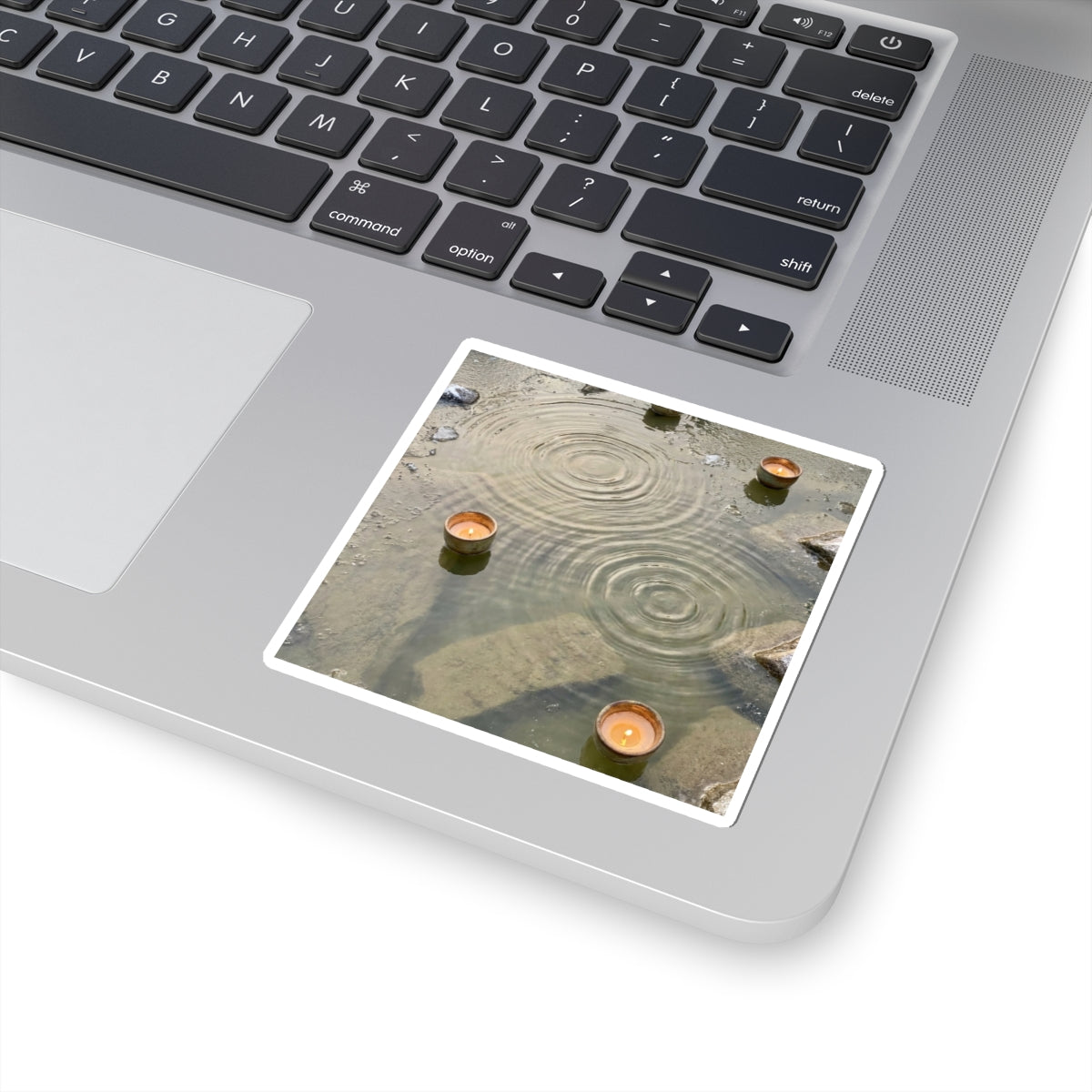 Water Ripple Japanese Pattern Sticker | Elegant Japandi Art
