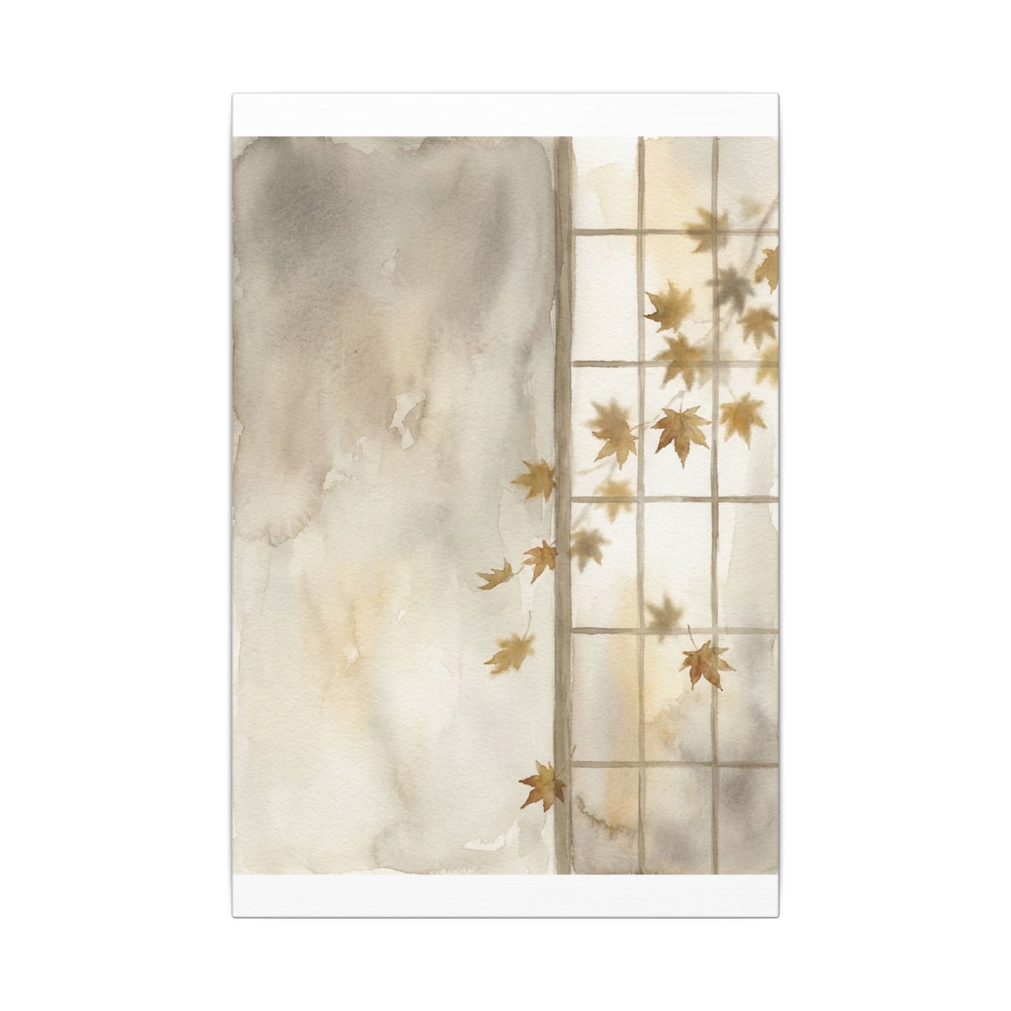 Warm Shoji Screen Canvas Art - Watercolor Japandi