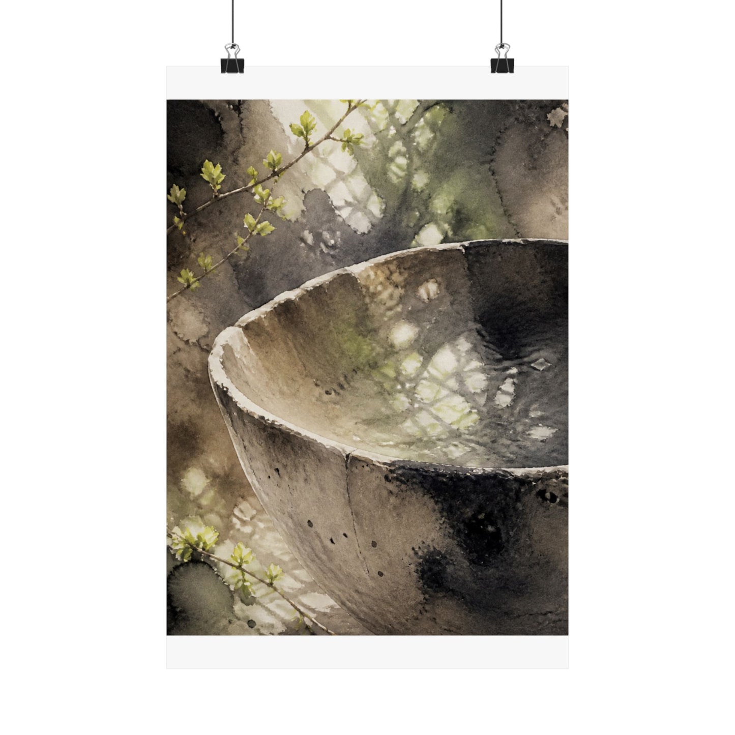 Ceramic Bowl Spring Wall Art Print | Japandi Cozy Design