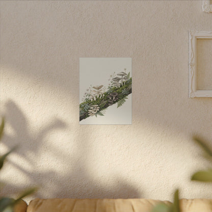 Dried Flowers Spring Canvas Art | Japandi Neutral Design
