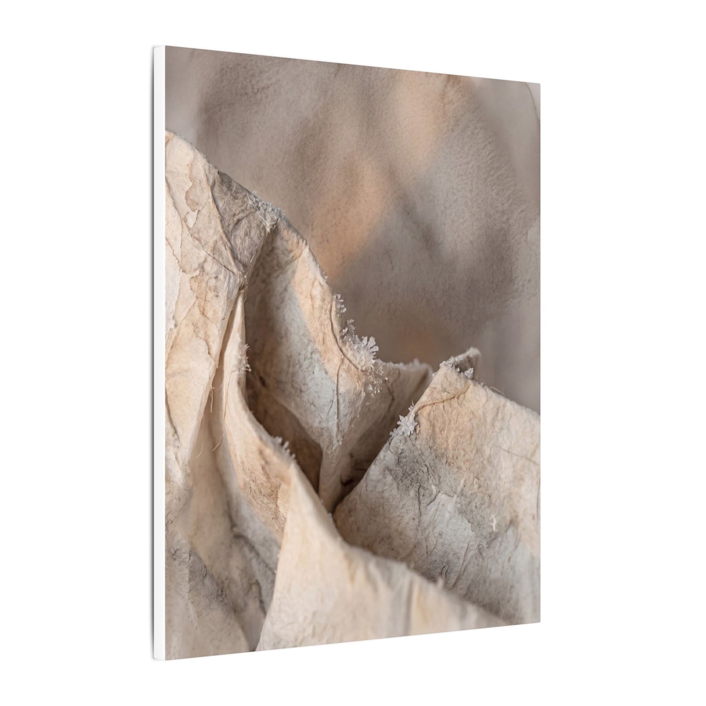 Japandi Paper Fold in Candlelight | Watercolor Canvas Art