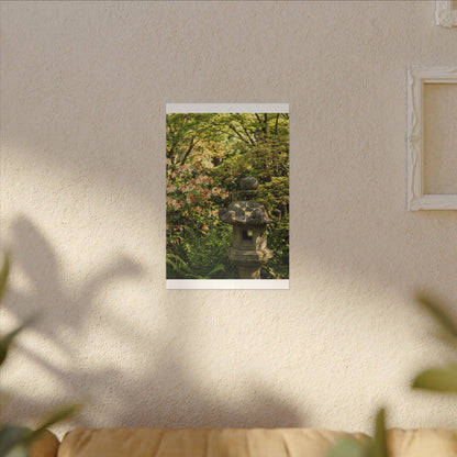 Spring Stone Lantern Gold Repair Canvas Art | Beautiful Decor