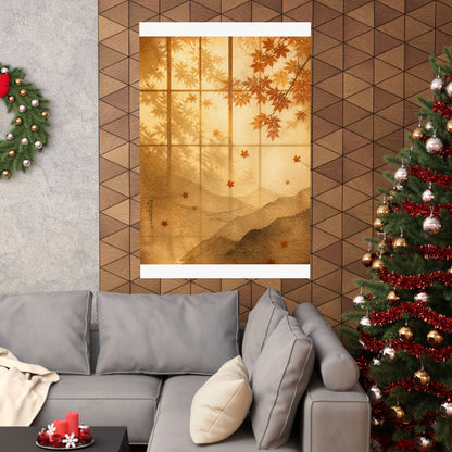 Shoji Screen Wall Art Print | Autumn Japandi Texture Art