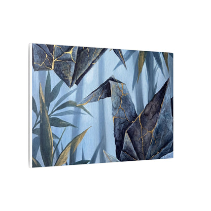 Paper Fold Canvas Art | Summer Kintsugi Crackle Gold Art