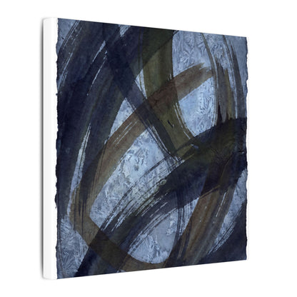 Ink Brushstroke Canvas Art | Winter Dark Japandi Shadow Zen Art
