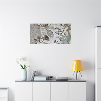 Ceramic Bowl Winter Canvas Art | Japandi Earthy Design