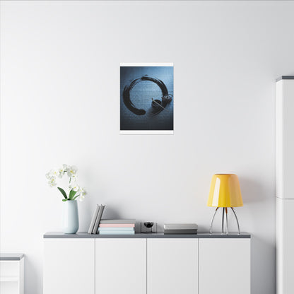 Winter Tea Ceremony Enso Canvas Art | Peaceful Decor