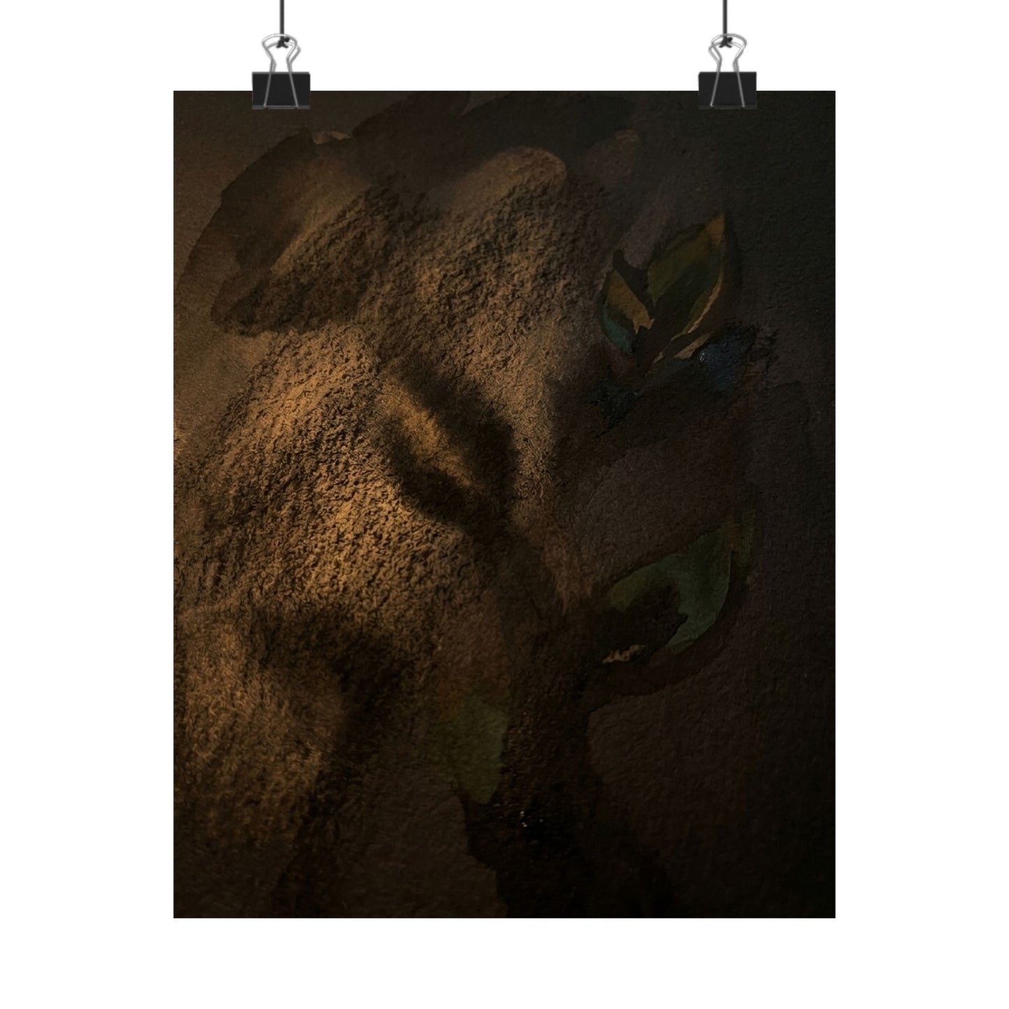 Shadow Play Spring Wall Art Print | Dark Japandi Sophisticated Design
