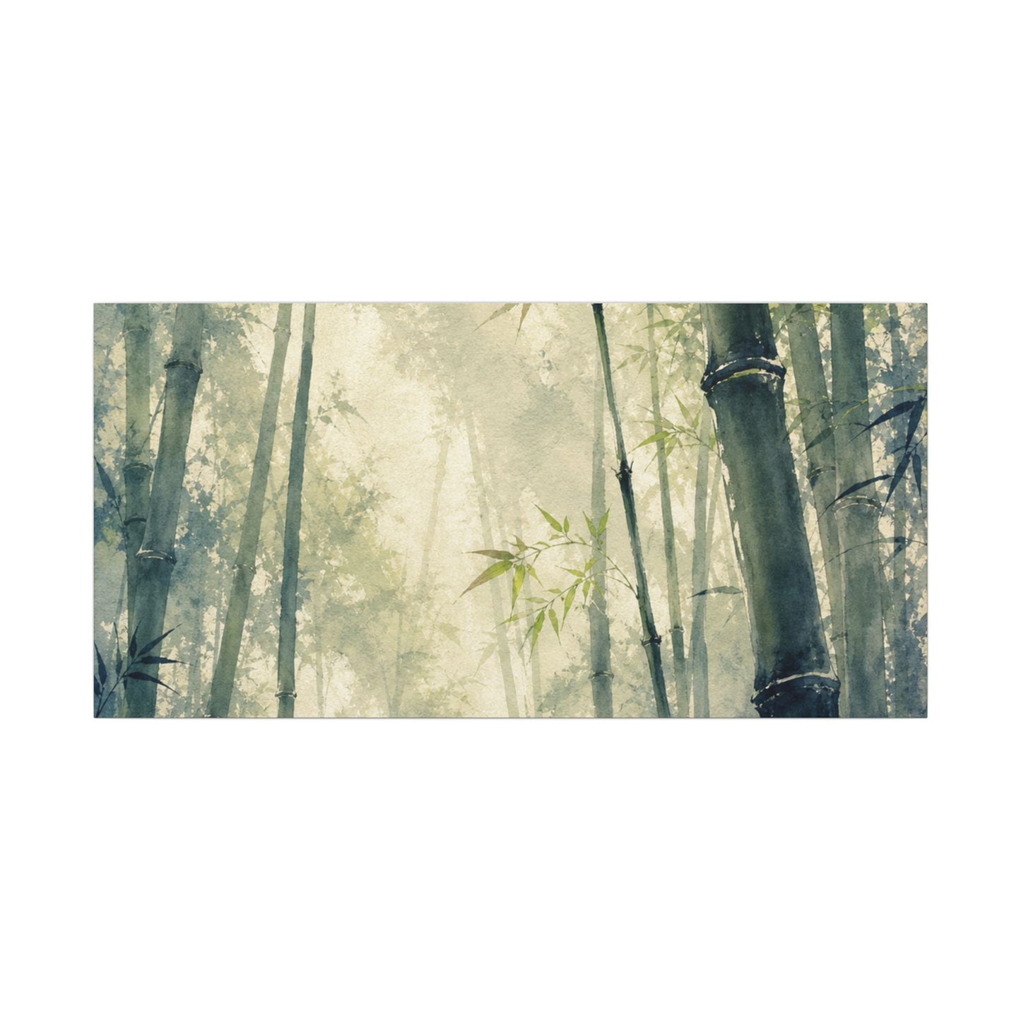 Bamboo Grove Spring Canvas Art | Zen Serene Design