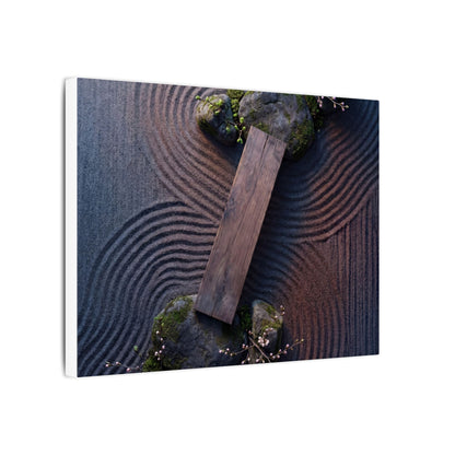 Spring Rock Garden Moody Minimal Canvas Art | Atmospheric Decor