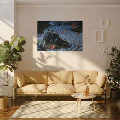 Autumn Incense Smoke Karesansui Canvas Art | Calm Decor
